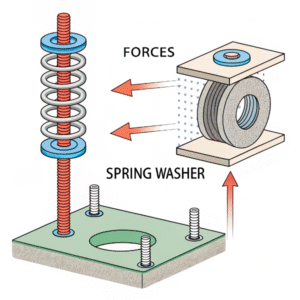 Spring Washer Force Diagram